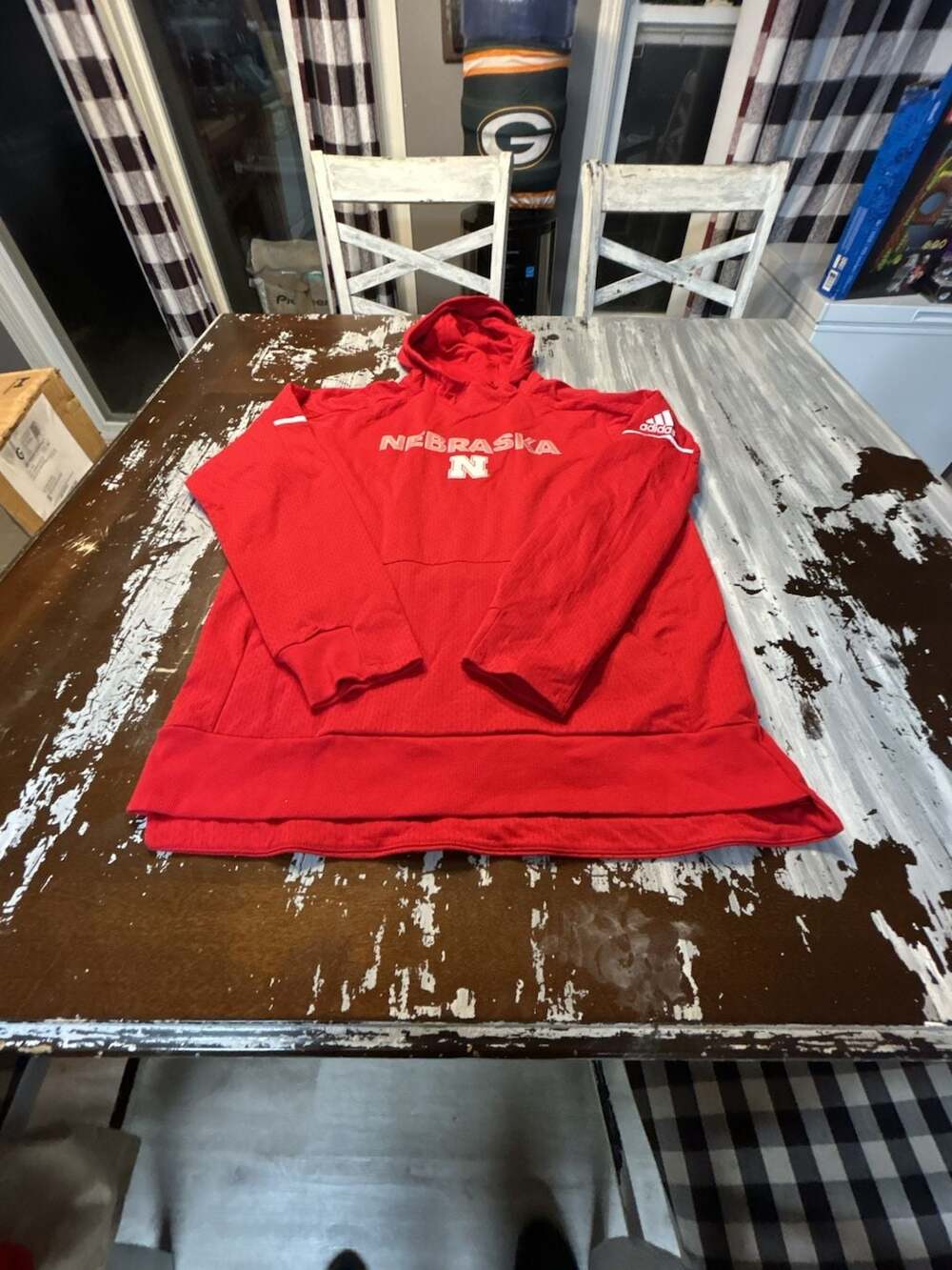 Adidas Nebraska Cornhuskers Game Mode Hoodie Size L Red Pullover